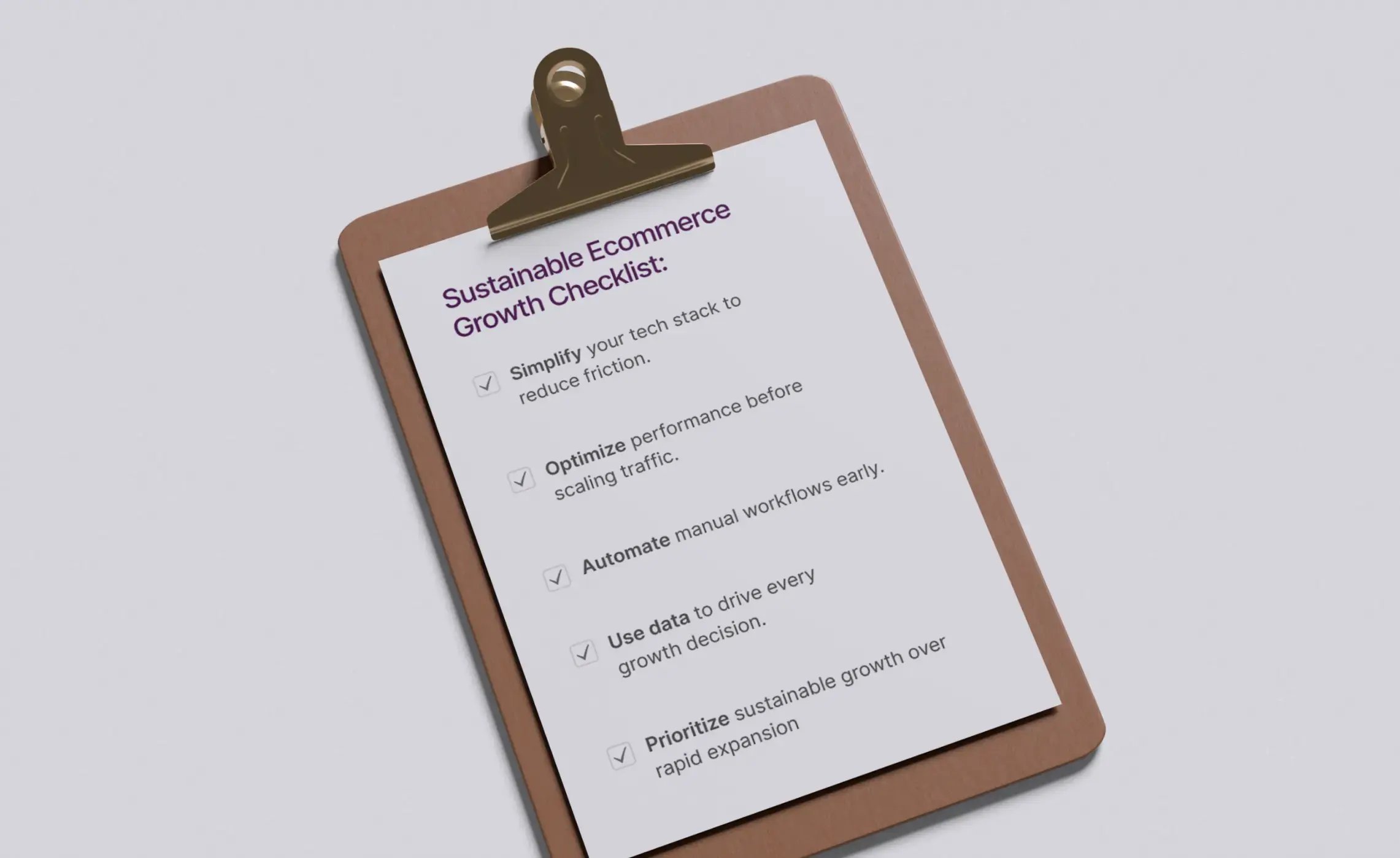 5 Hidden Scalability Roadblocks Ecommerce Brands Overlook - Checklist