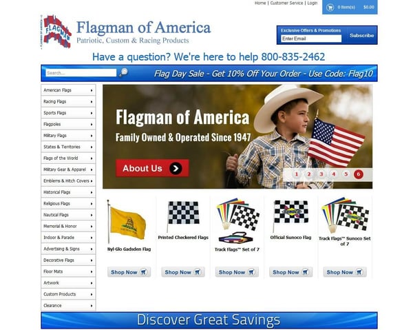 Flag Man website screenshot