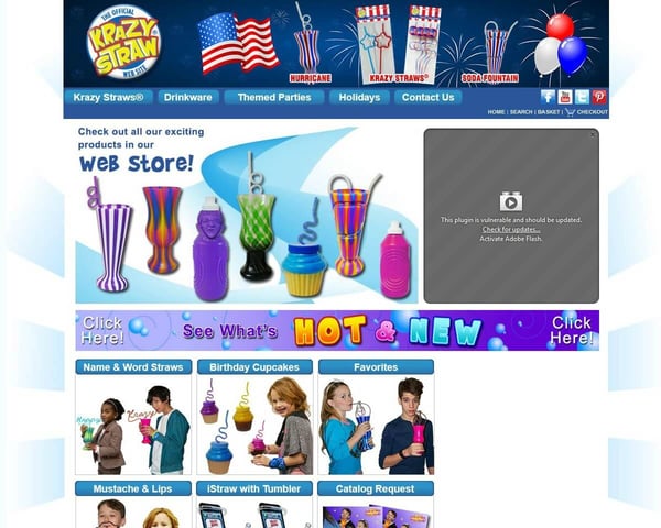 Krazy Straws website screenshot