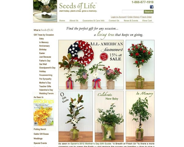 Seeds of Life website screenshot