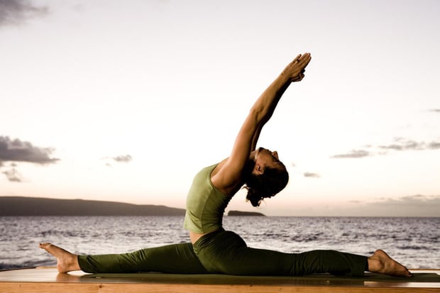 Photo of a woman doing yoga