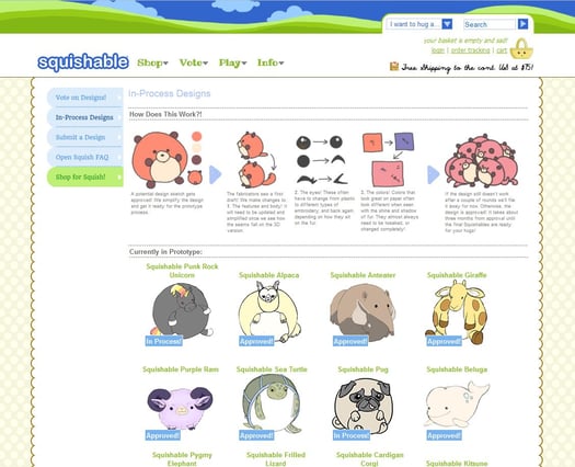 Squishables website screenshot