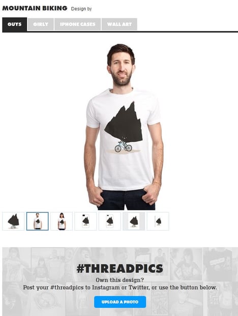 Threadless product page screenshot
