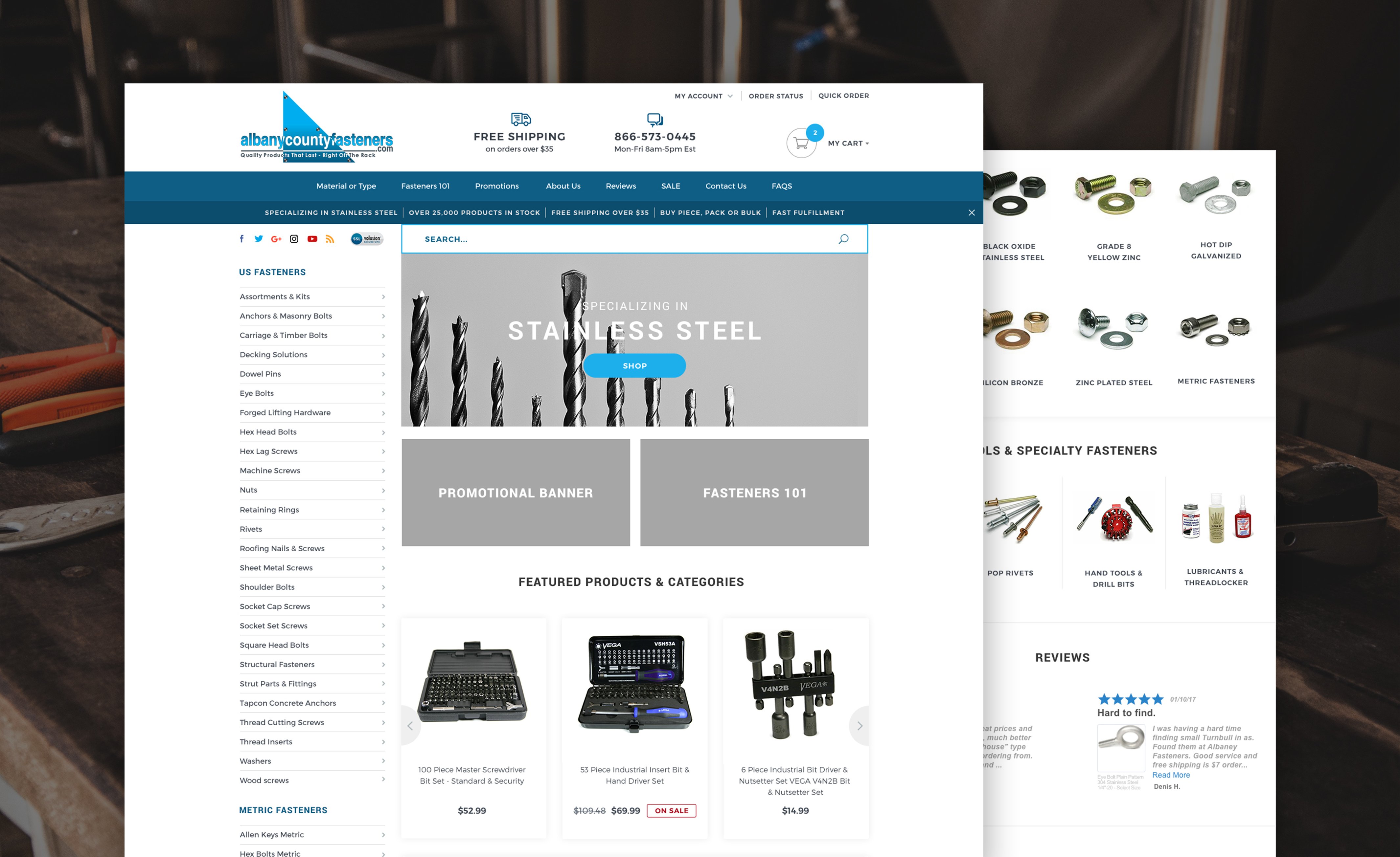 Albany Country Fasteners Website