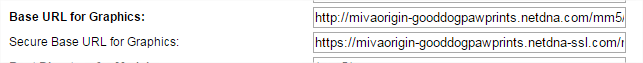 Miva CDN update Miva domain settings example