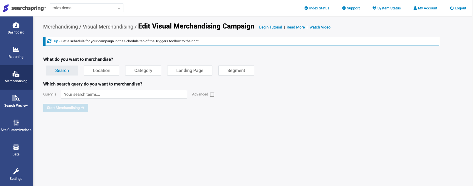 Searchspring Edit Visual Merchandising