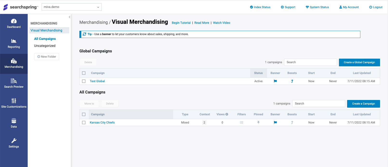 Searchspring product features