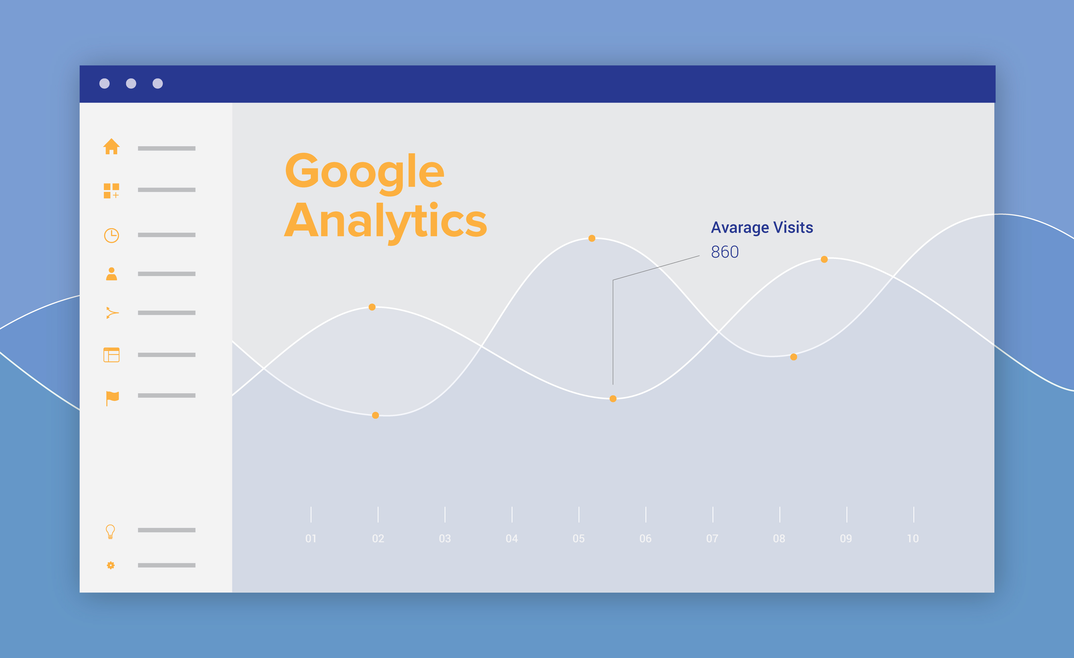 Illustrated graph of ecommerce analytics