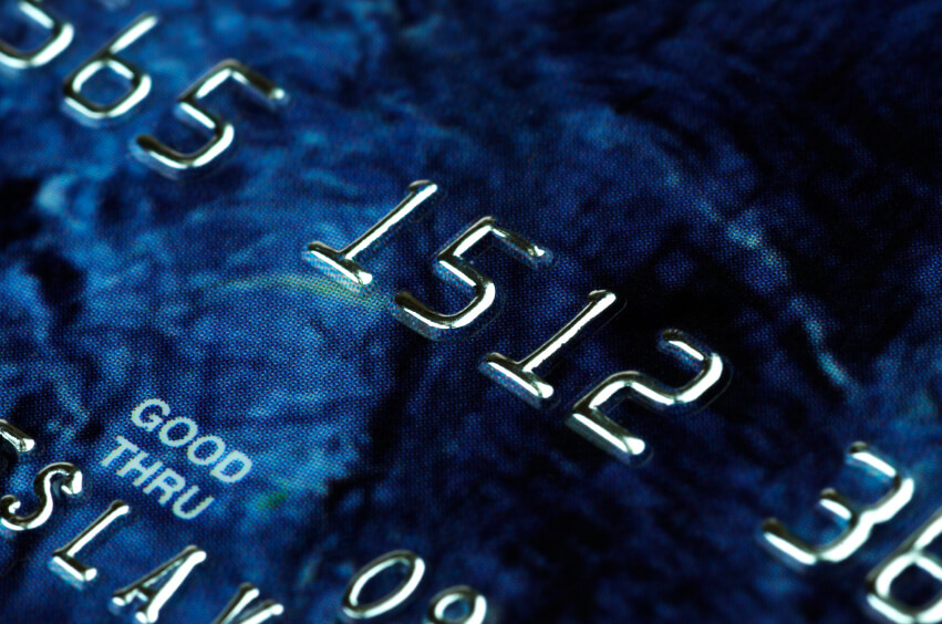 Close up photo of a credit card