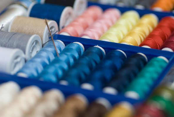 Sewing thread close-up image